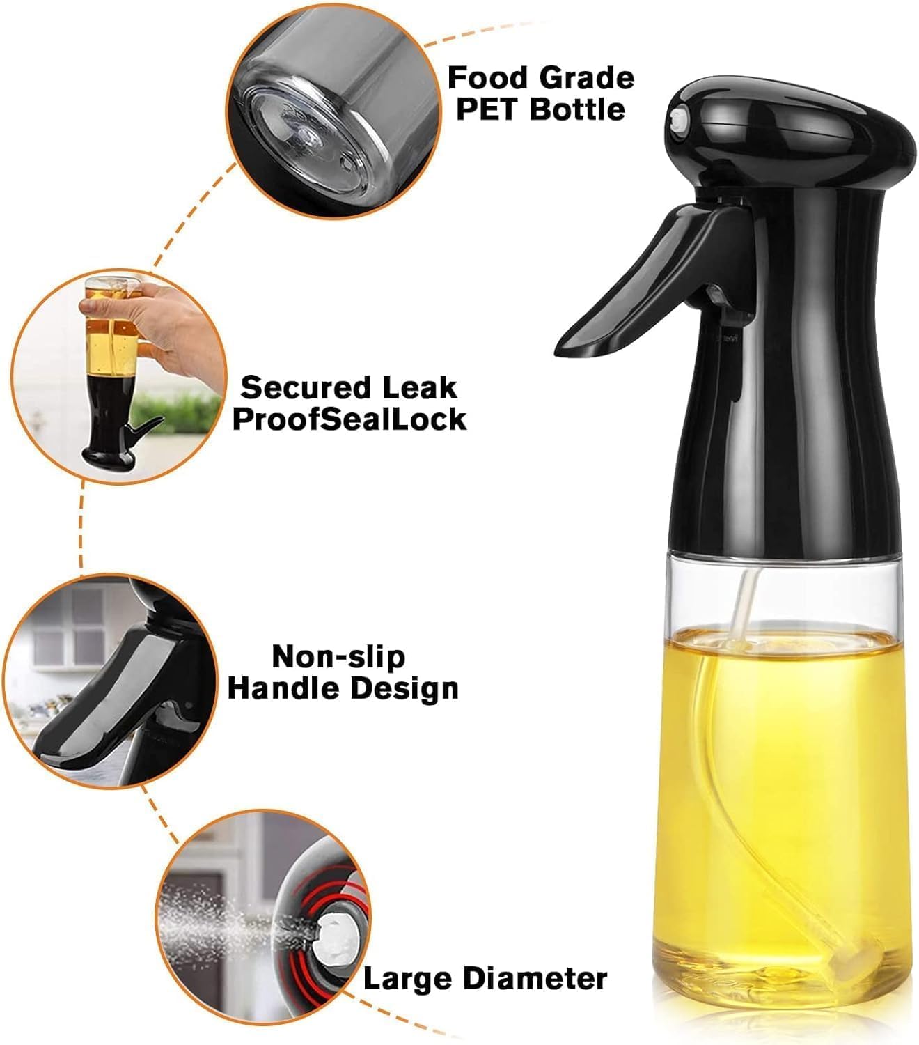 2 in 1 Olive Oil Sprayer and Oil Dispenser Bottle for Kitchen
