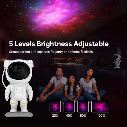 Tech Trends Star Galaxy Astronaut Projector Night Light LED Lamp for Bedroom with 360° Adjustable Timer and Remote Control
