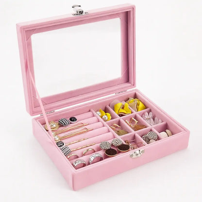 Jewelry Organizer Velvet Storage Box