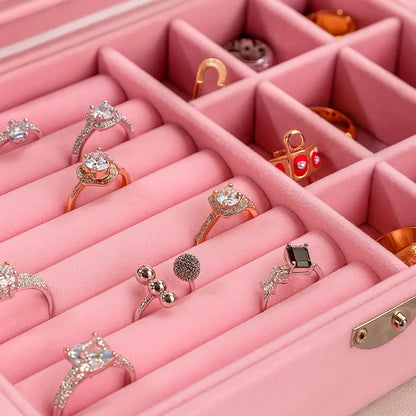 Jewelry Organizer Velvet Storage Box