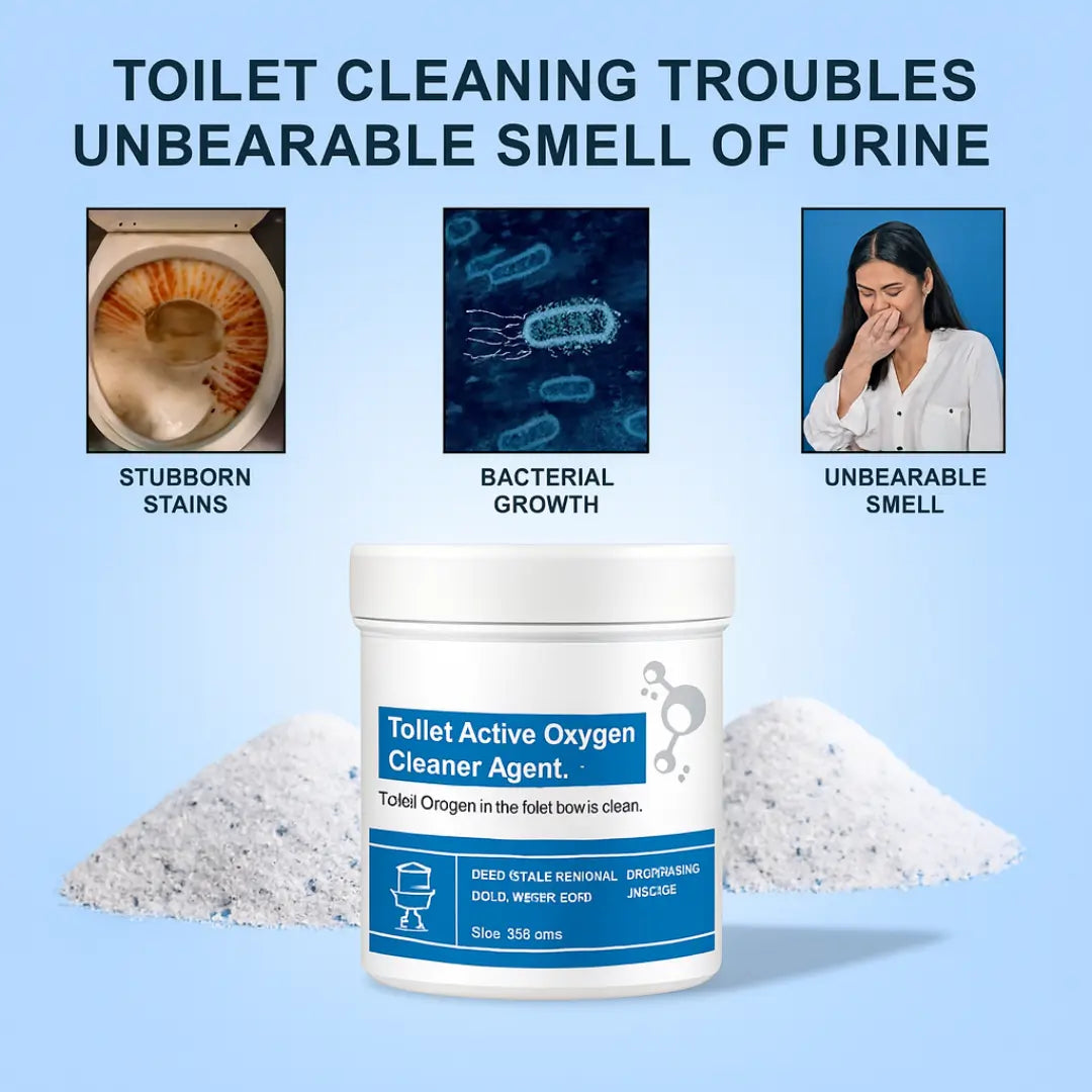 Toilet Active Oxygen Cleaner Agent, All Purpose Cleaning Powder Toilet Bowl Foam Cleaner ( Pack Of 2 )