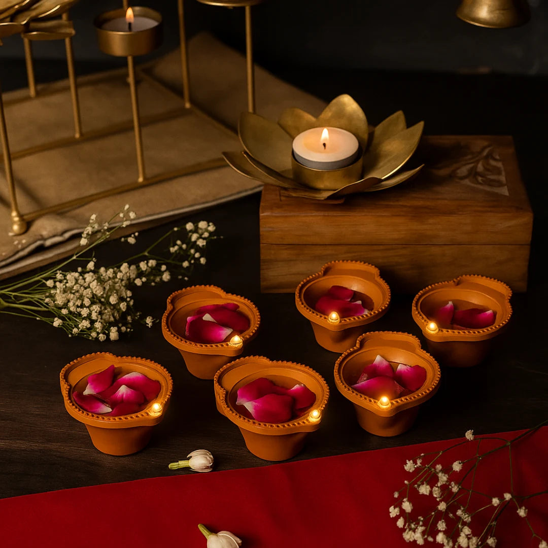 Diwali LED Water Sensor Diya (Pack of 6)