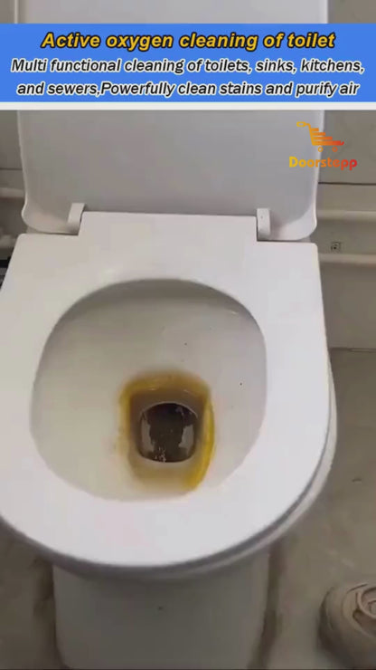 Toilet Active Oxygen Cleaner Agent, All Purpose Cleaning Powder Toilet Bowl Foam Cleaner ( Pack Of 2 )